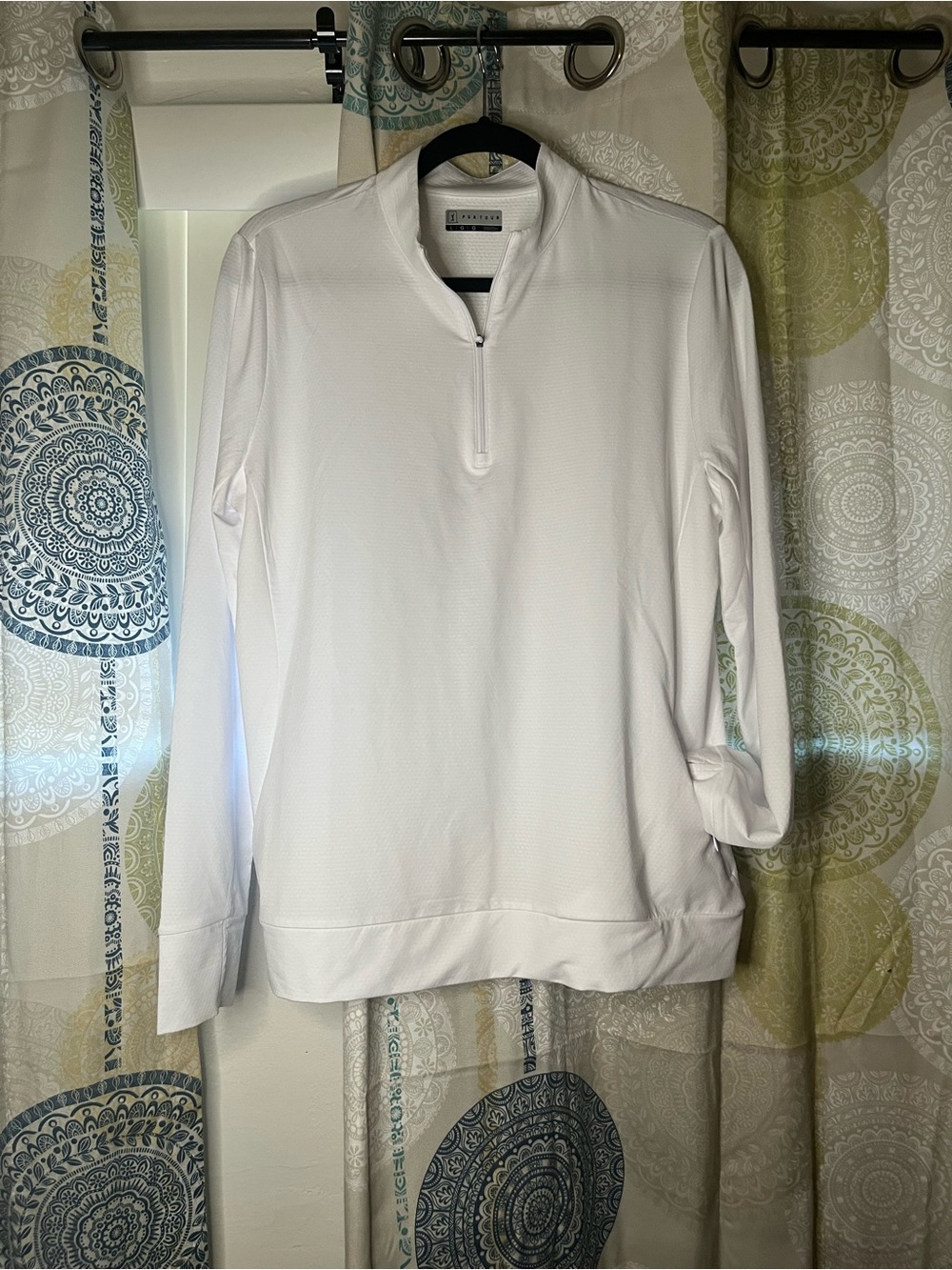 Women’s White Quarter-Zip Performance Pullover